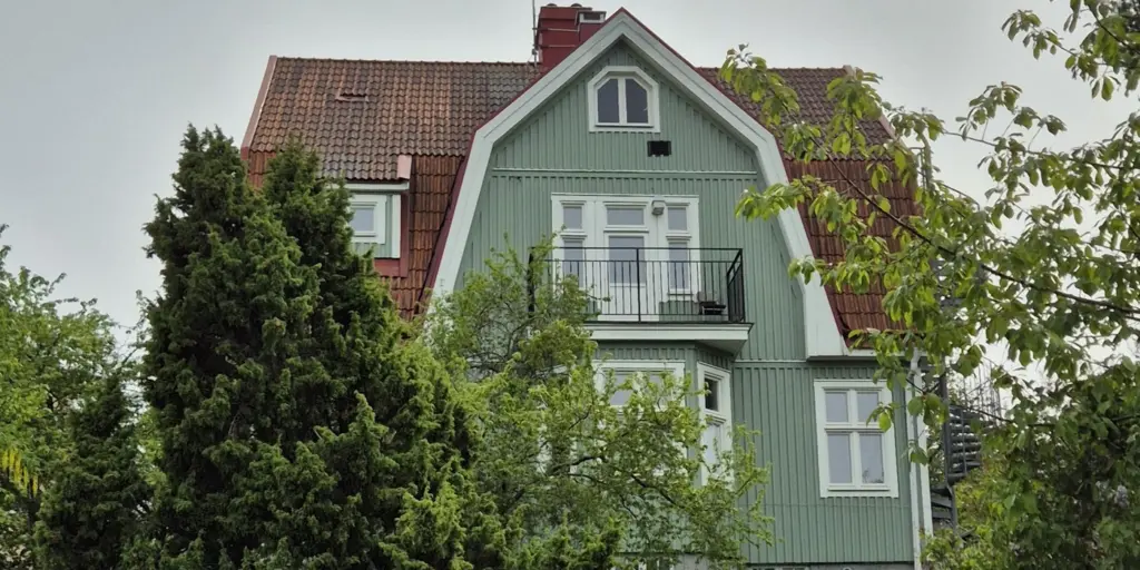Grön villa.