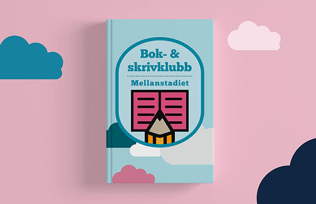 Bok med texten Bok- och skrivklubb 6:an 7:an