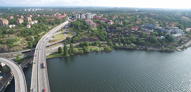 Flygbild över Lidingö