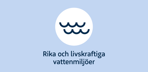 Rika och livskraftiga vattenmiljöer, vågor som ikon. 