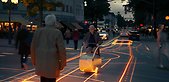 En AI-genererad bild över framtida mobilitet som tagit fram i samarbete med EGGS.