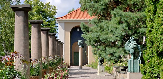 Del av parken vid Millesgården