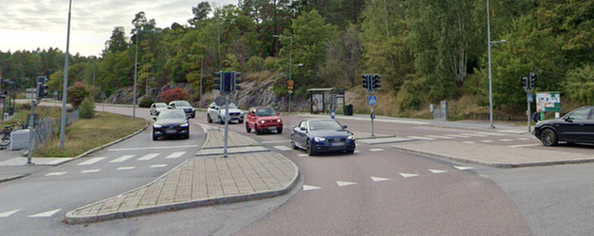 Trafiksignaler i korsning.