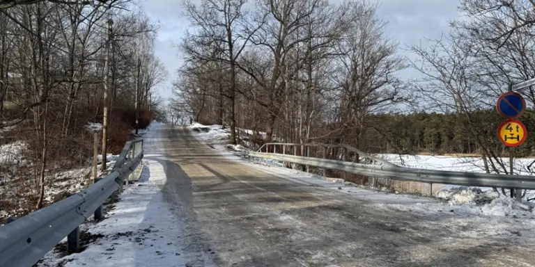 Ekholmsnäsbron i vinterskrud