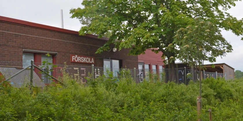 Tegelbyggnad på Högsätra förskola.