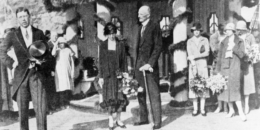 Broinvigning: kronprinsen inviger den nya Lidingöbron den 20 maj 1925.