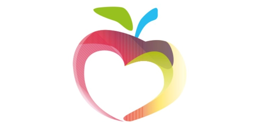 Ett färgglatt äpple med ett blad på symboliserar kvalitetsutmärkelsen.